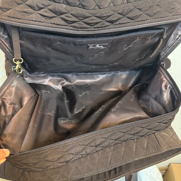 Vera Bradley Women's Quilted Weekender Large Duffle Bag Brown - Picture 7 of 11